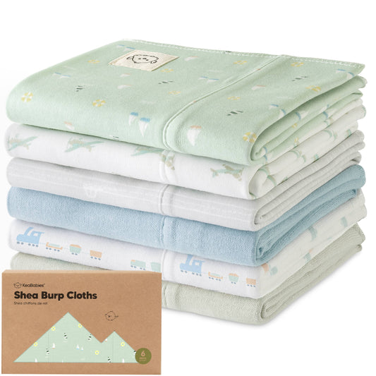 KeaBabies - 6Pack Shea Burp Cloths