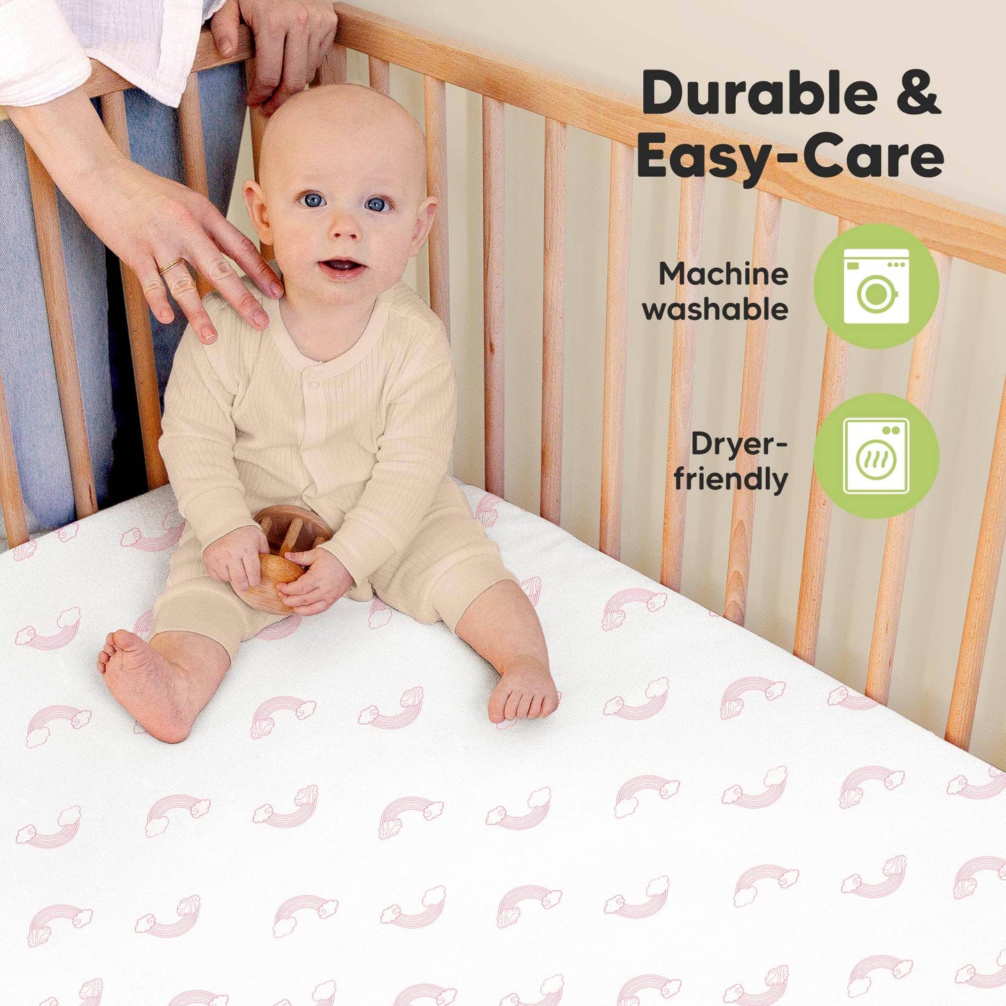KeaBabies - 2-pack Organic Cotton Fitted Crib Sheet