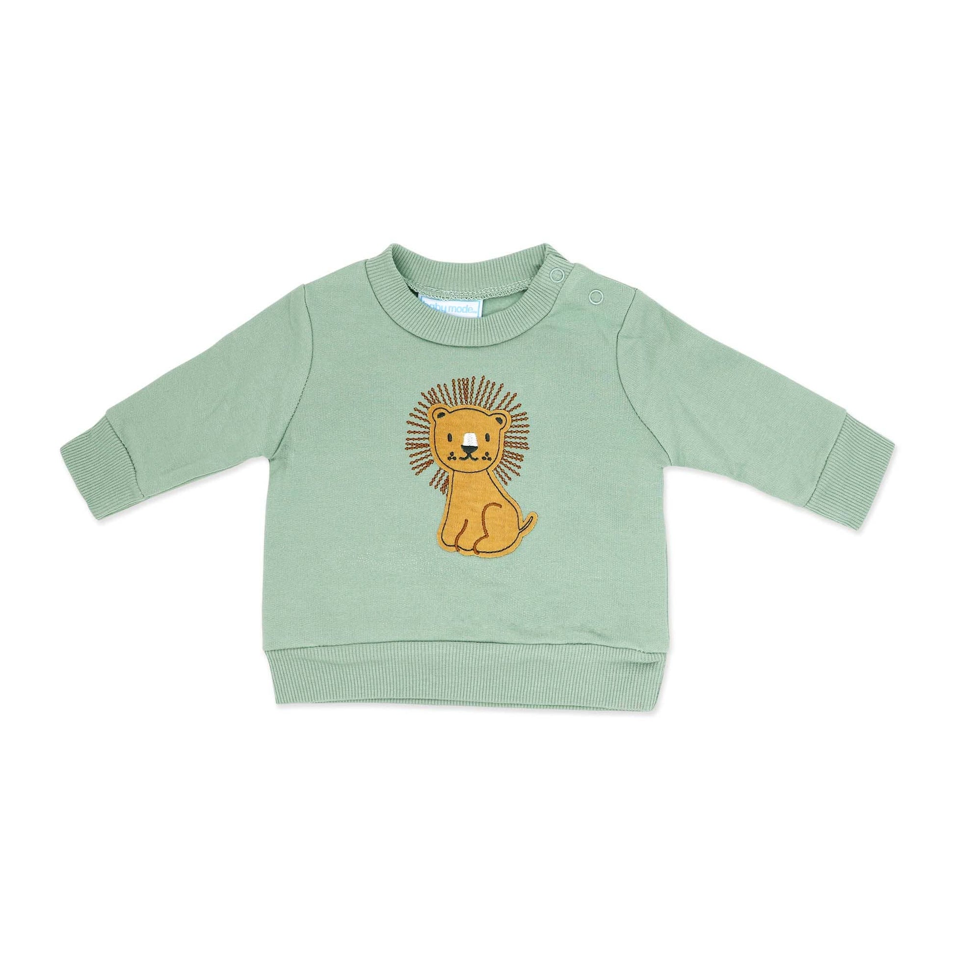 Baby Mode - Boys 3 Piece Fleece Jogger Set: Lion Rose Textiles