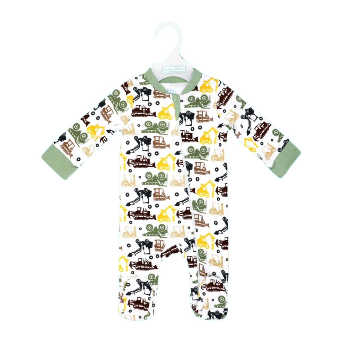 Baby Mode Footed Sleeper: Sage Dirt Magnet