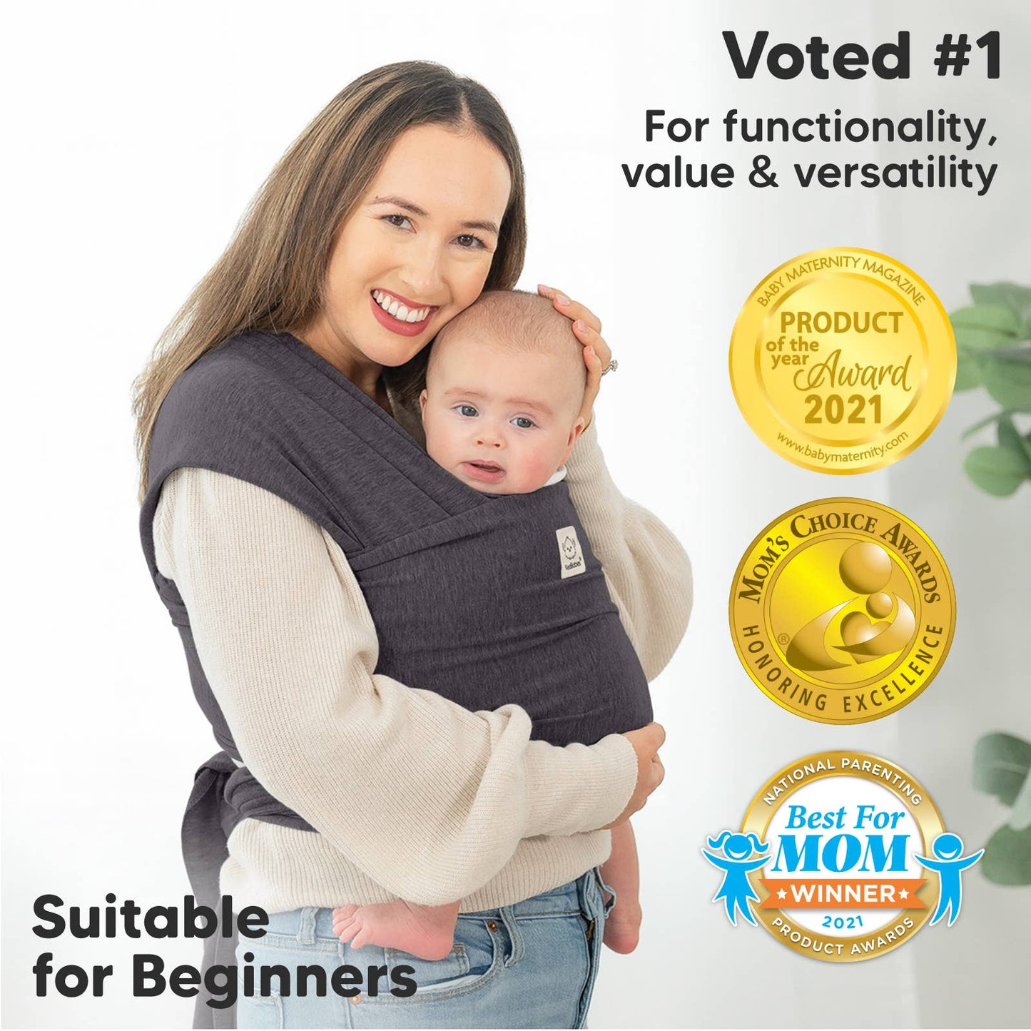 KeaBabies - Original Baby Wrap Carrier
