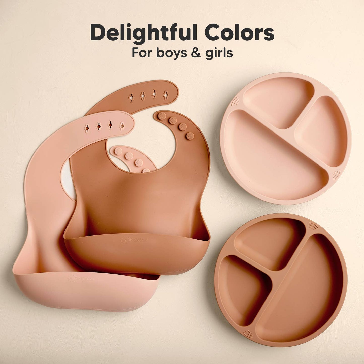 KeaBabies - 2-Pack Prep Silicone Bibs for Babies, Toddlers, Boys, Girls KeaBabies