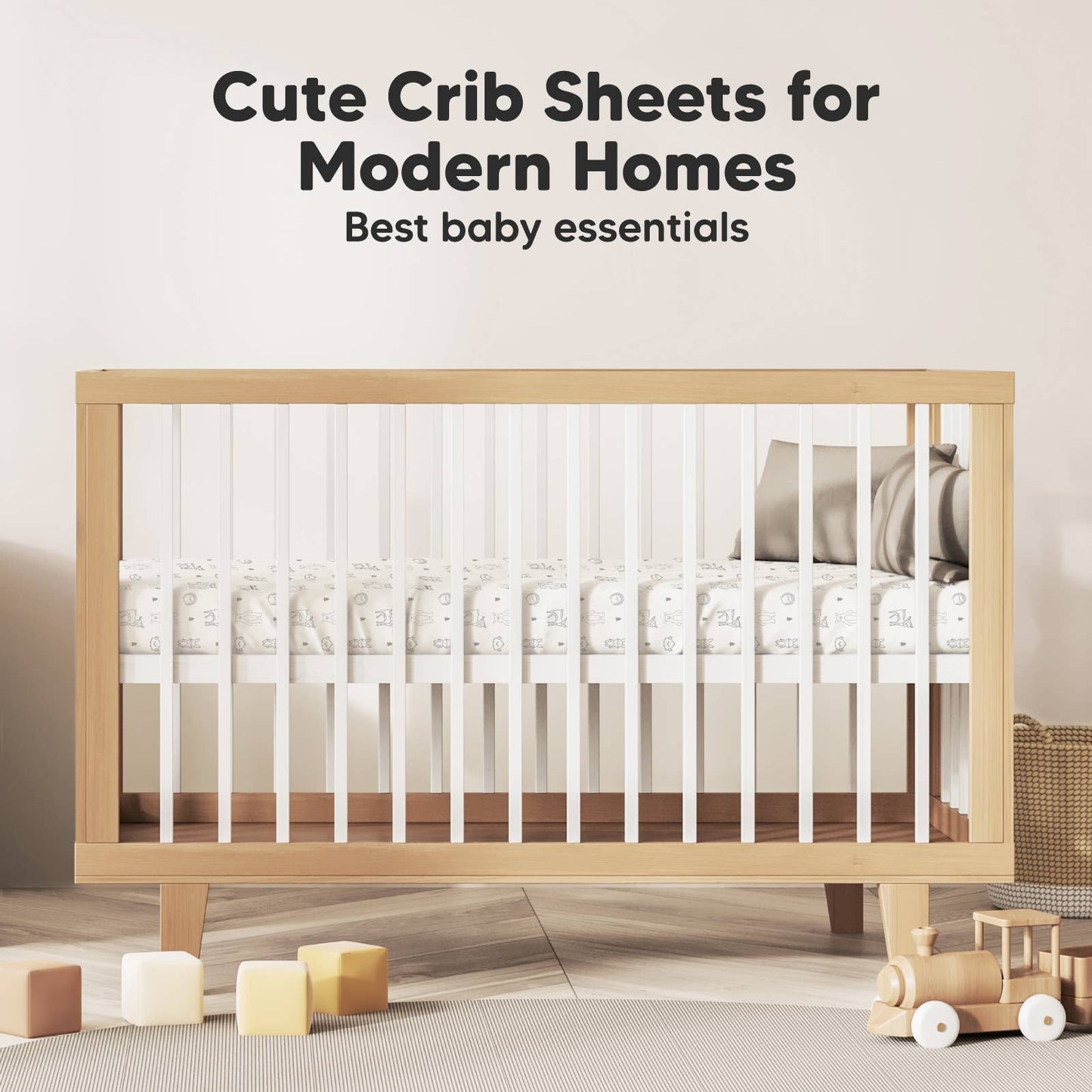 KeaBabies - 2-pack Organic Cotton Fitted Crib Sheet