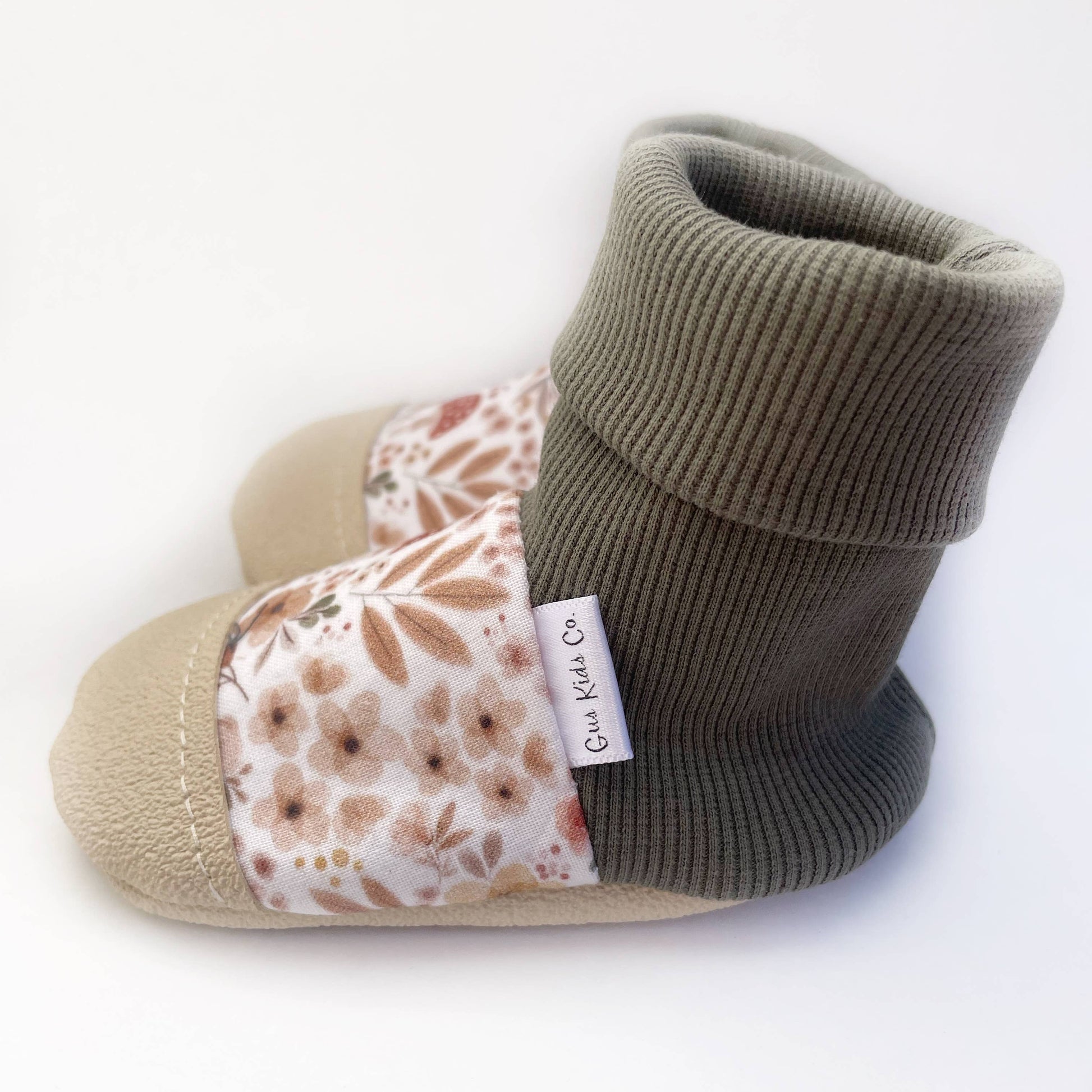 Gus Kids Co. - Mushroom Floral Baby Booties Gus Kids Co.