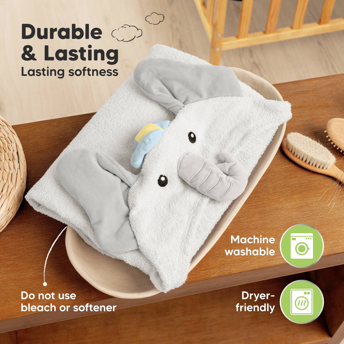 KeaBabies - Playpals Hooded Baby Bath Towels KeaBabies