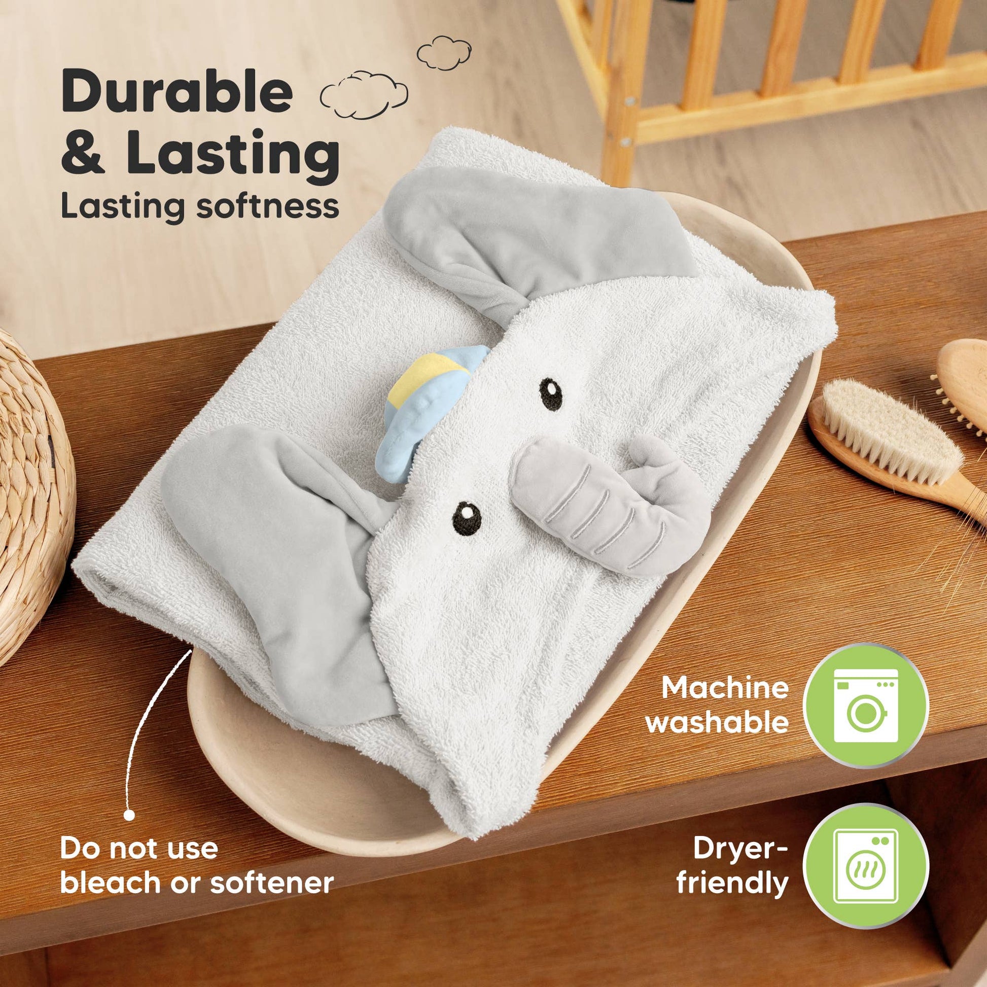 KeaBabies - Playpals Hooded Baby Bath Towels KeaBabies