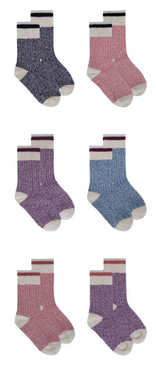 Great Northern-Girls 2 pack Ribbed Boot Socks/5-7