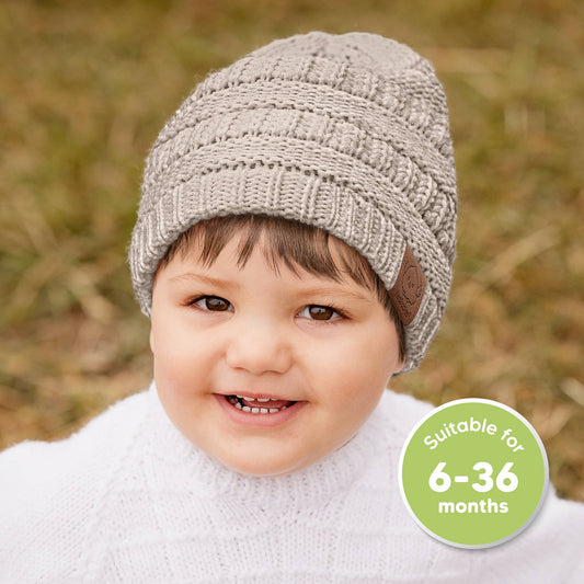 KeaBabies - 3-Pack Warmzy Baby Beanies (Pecan 6-36mos) KeaBabies