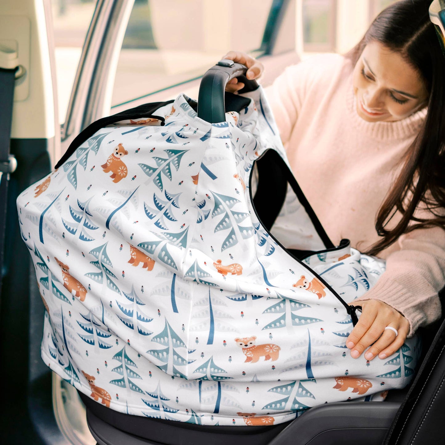 KeaBabies - Warmzy Baby Carseat Cover (Wildwood) KeaBabies