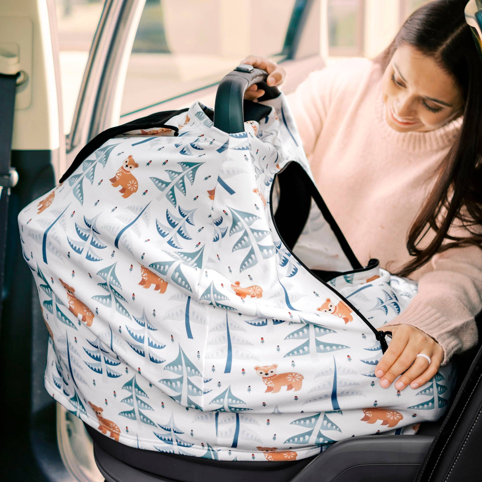 KeaBabies - Warmzy Baby Carseat Cover (Wildwood) KeaBabies