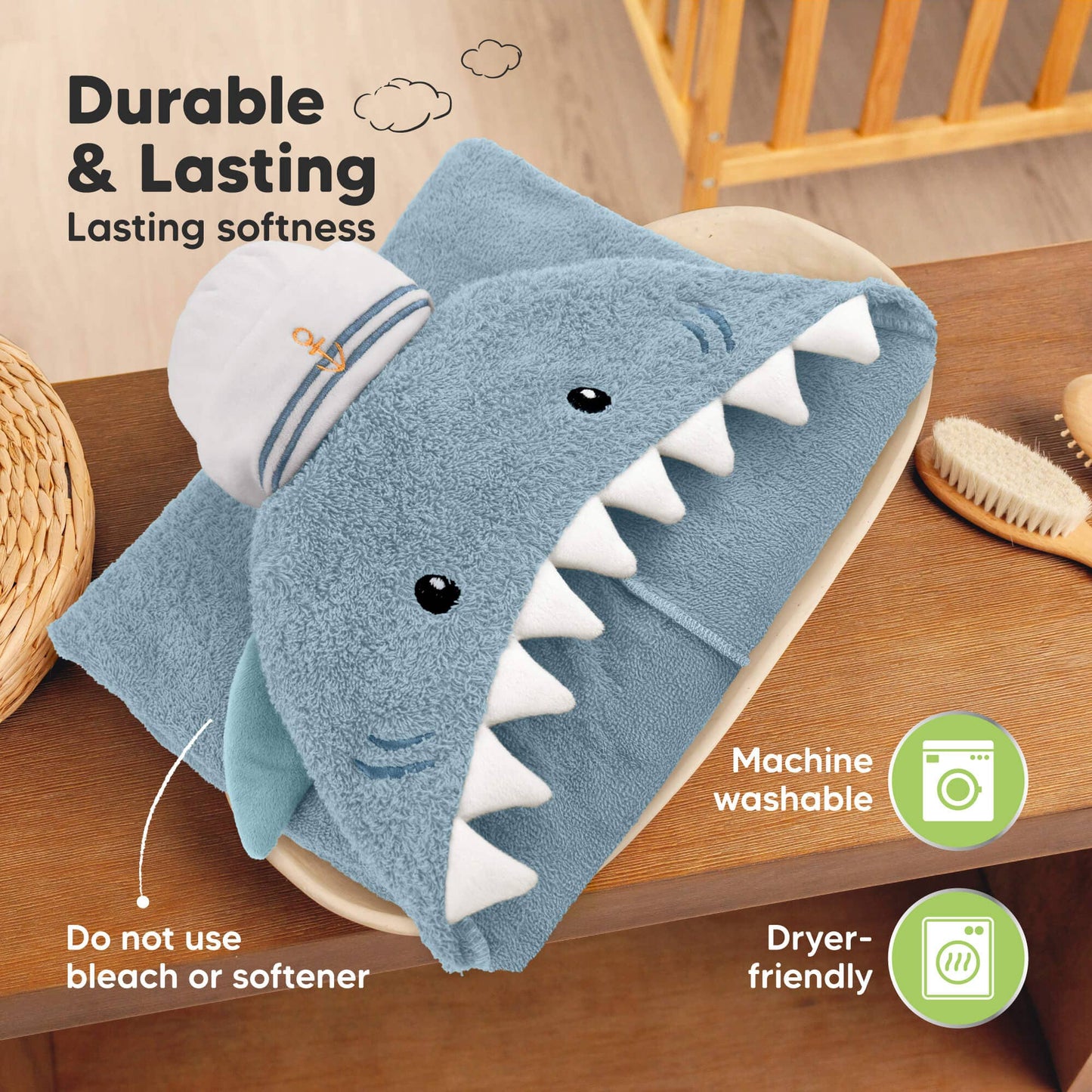KeaBabies - Playpals Hooded Baby Bath Towels KeaBabies