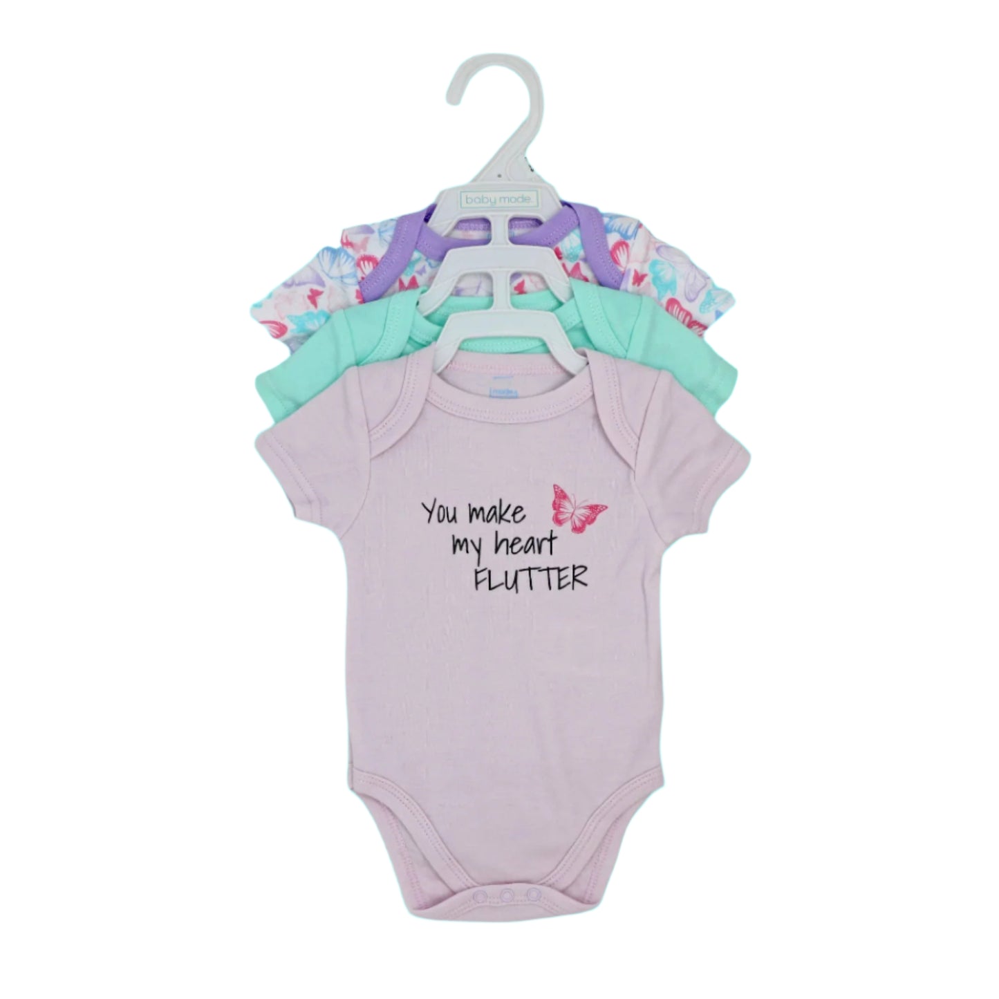 Baby Mode 3-Pack Bodysuit-Girl Butterfly