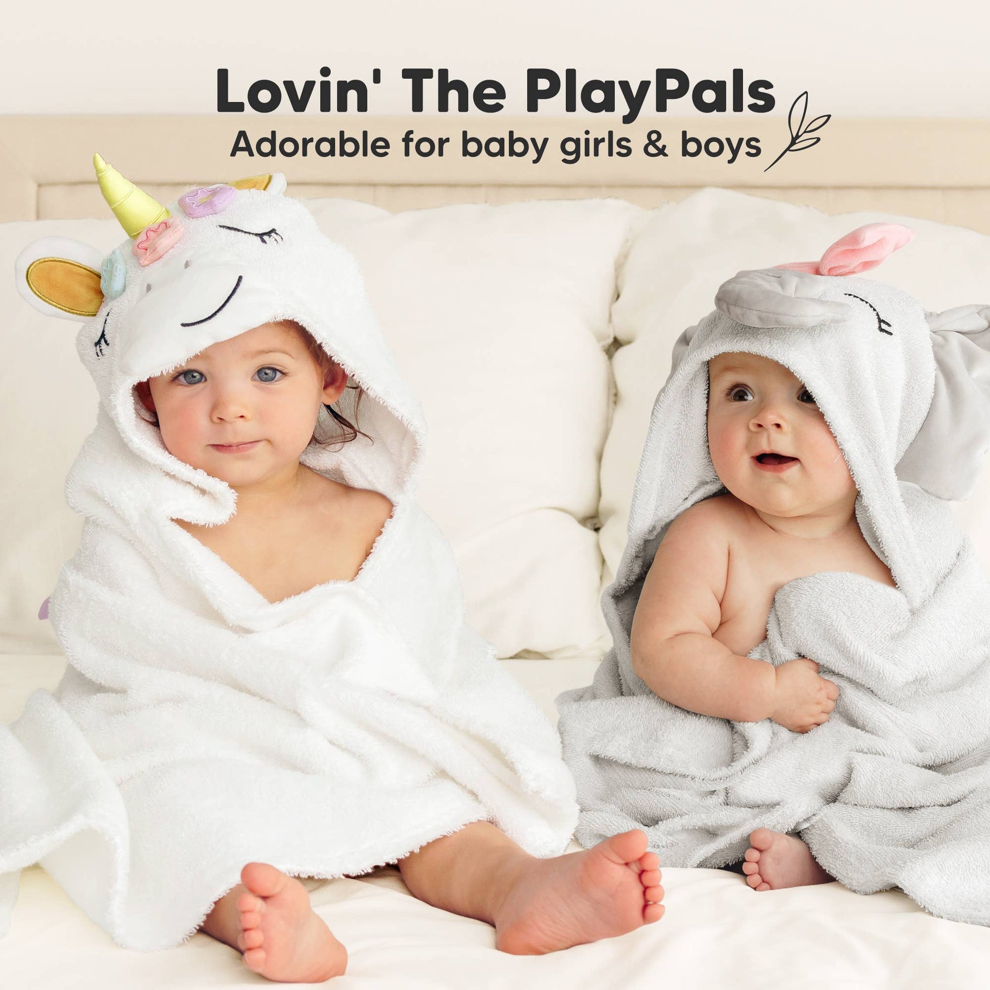KeaBabies - Playpals Hooded Baby Bath Towels KeaBabies