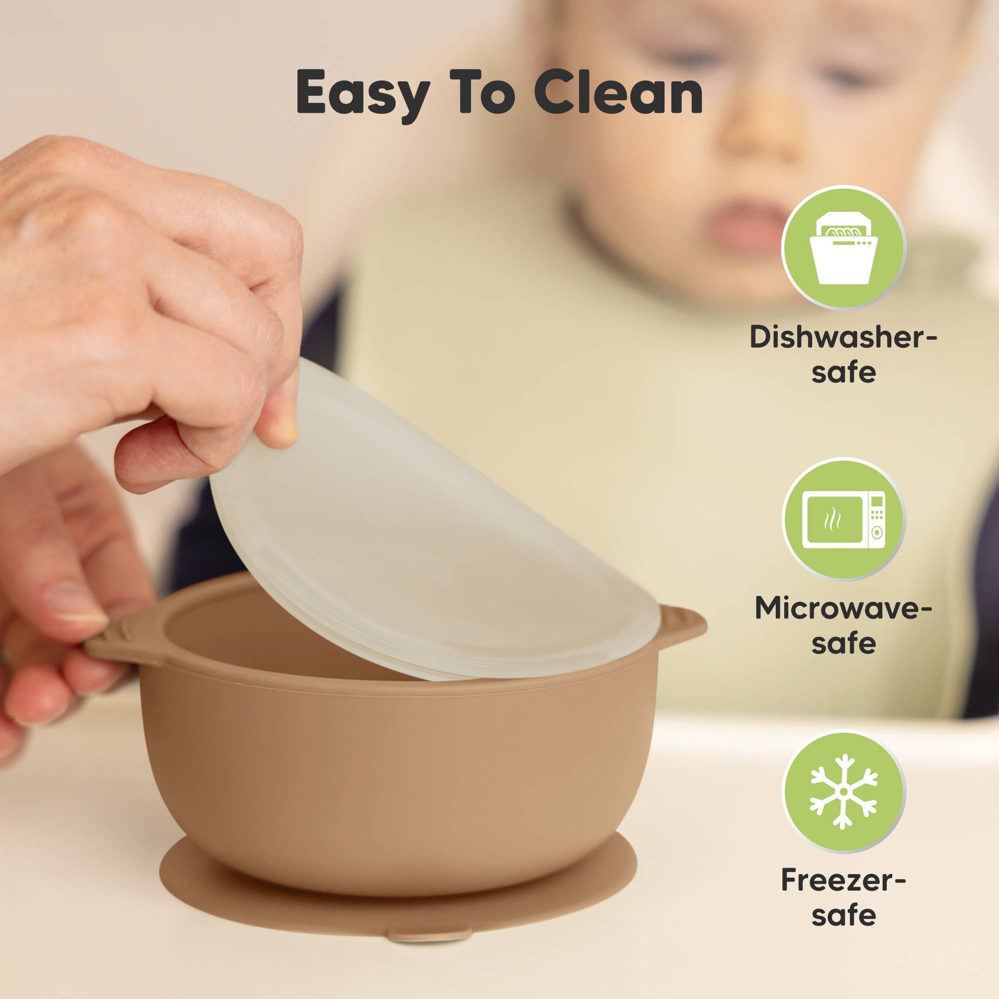 KeaBabies - 2-Pack Prep Suction Bowls with Lids, BPA-Free Baby Bowls KeaBabies