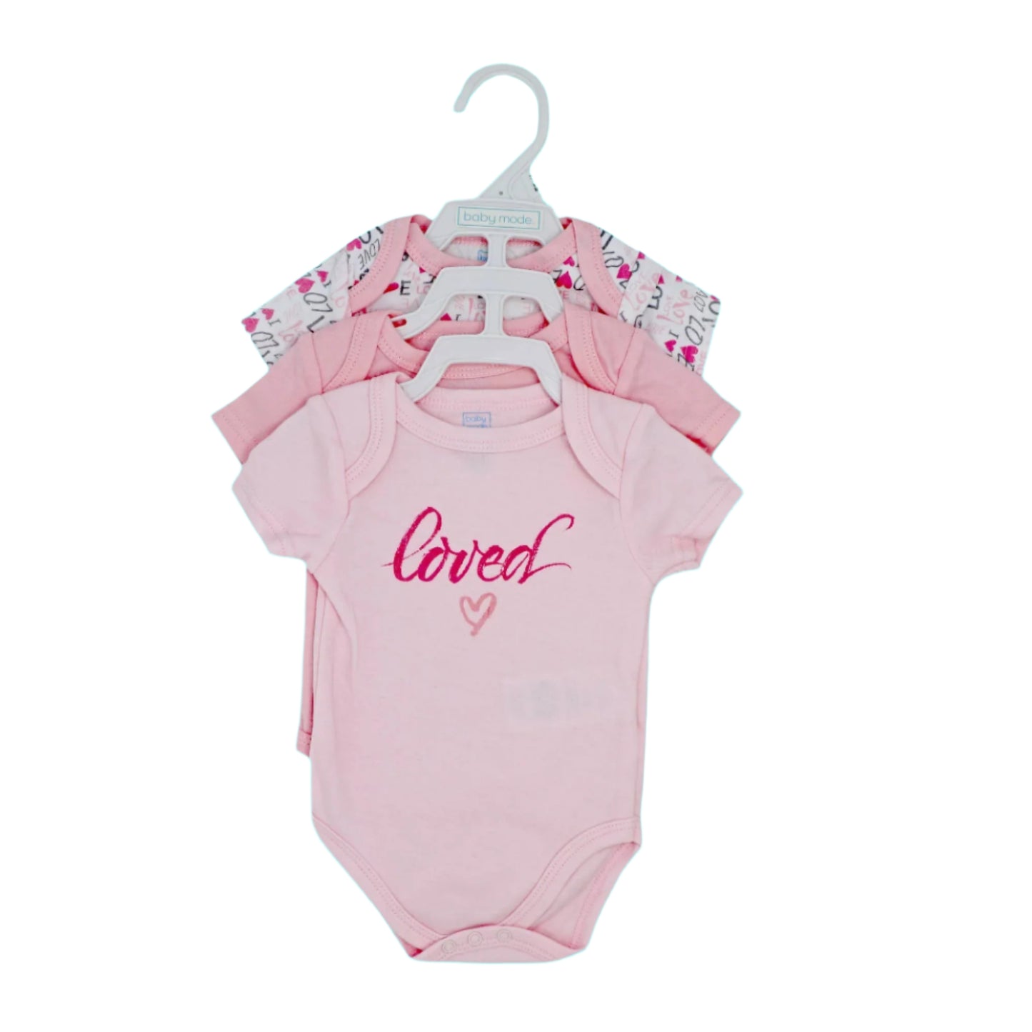 Baby Mode 3-Pack Bodysuit-Girl Loved
