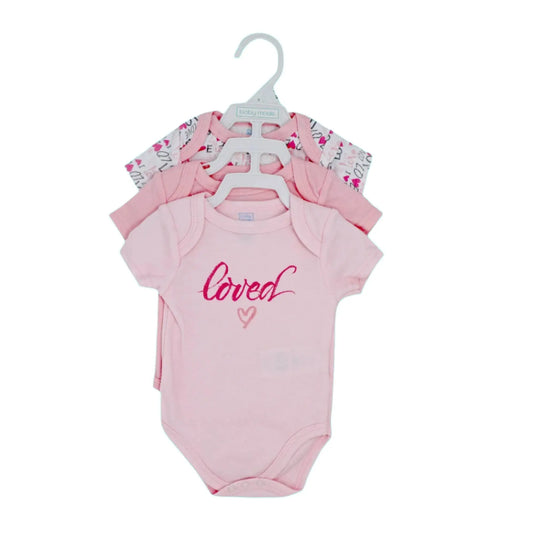 Baby Mode 3-Pack Bodysuit-Girl Loved Rose Textiles