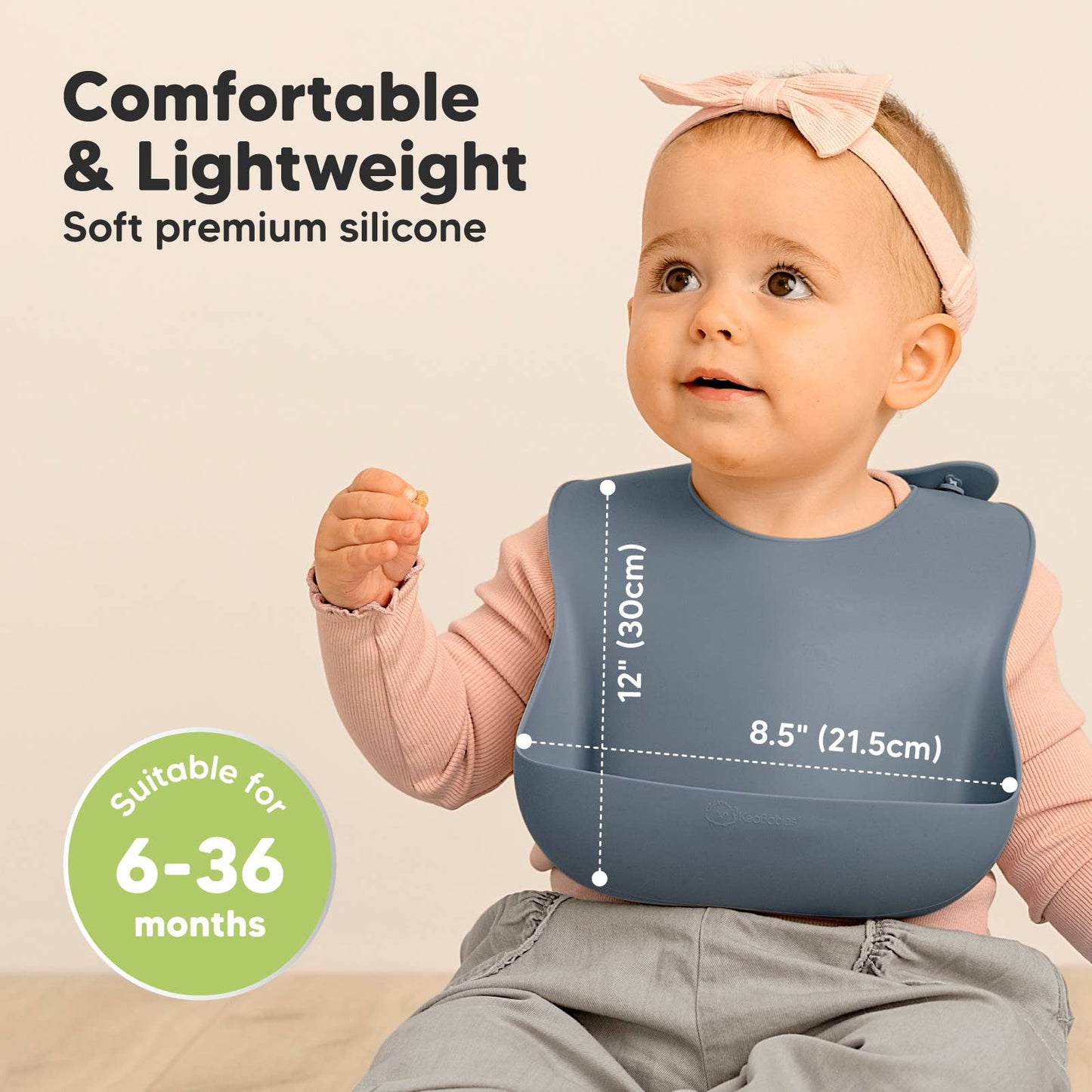 KeaBabies - 2-Pack Prep Silicone Bibs for Babies, Toddlers, Boys, Girls KeaBabies