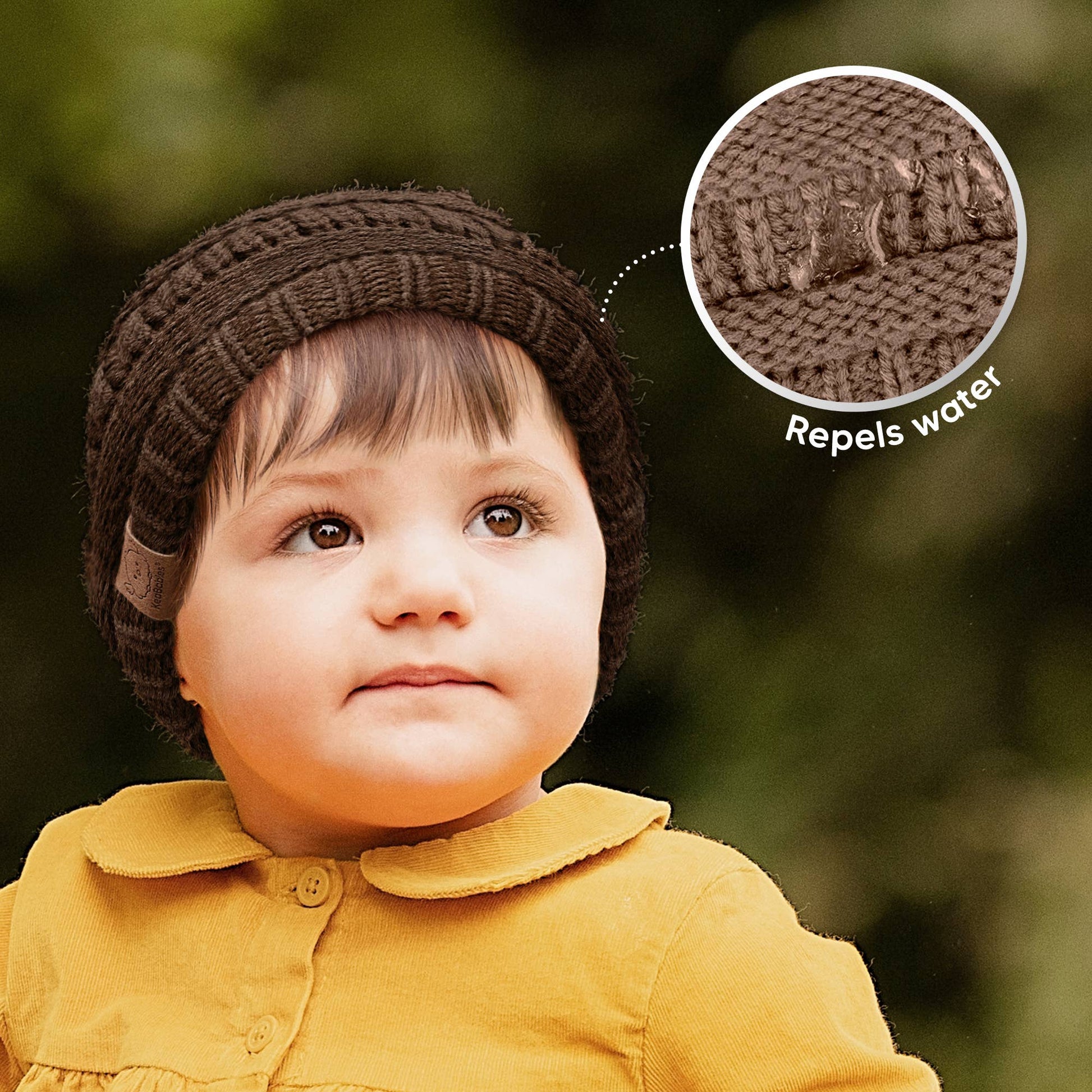 KeaBabies - 3-Pack Warmzy Baby Beanies (Pecan 6-36mos) KeaBabies