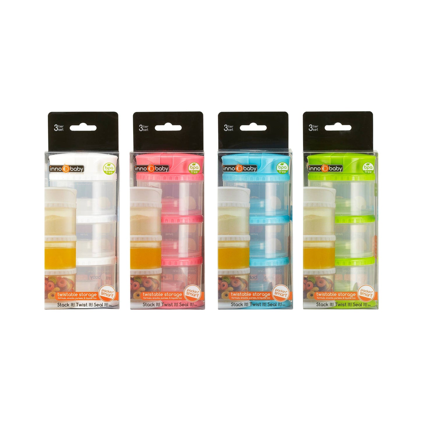 Innobaby - Stackable Baby Formula & Snack Storage Dispenser 3Tier Tower