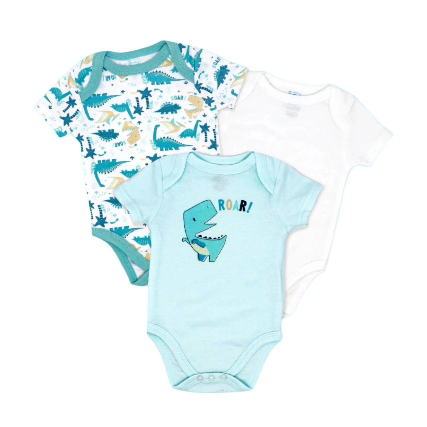 Baby Mode 3-Pack Bodysuit- Boy Dino