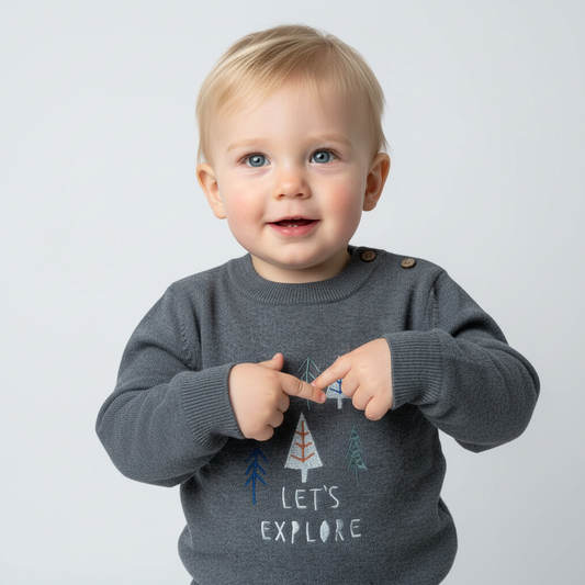 Midi - Baby Boy Sweater (Charcoal)