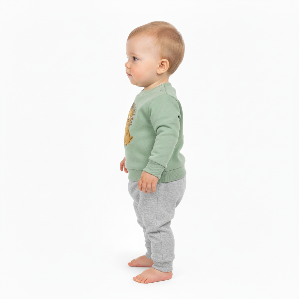Baby Mode - Boys 3 Piece Fleece Jogger Set: Lion