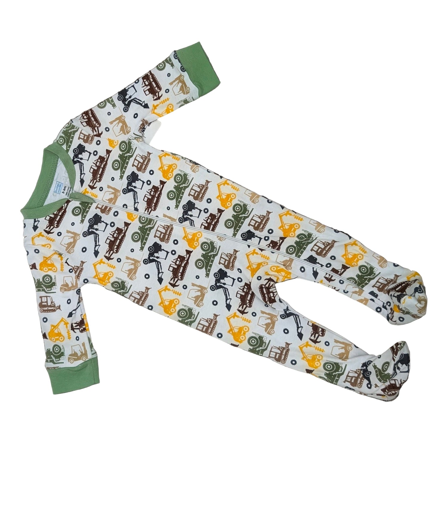 Baby Mode Footed Sleeper: Sage Dirt Magnet Rose Textiles