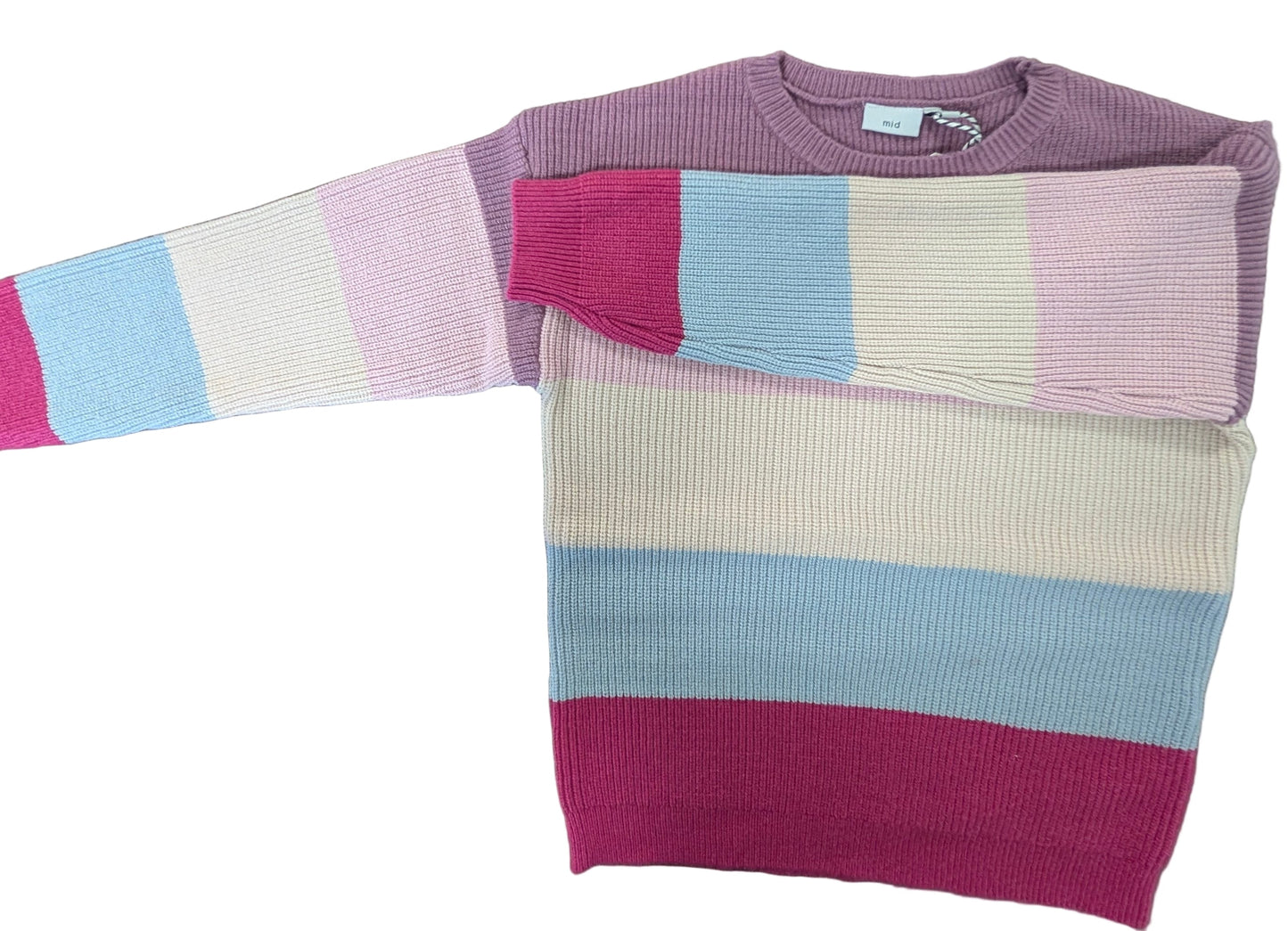 Midi- Girls Sweater Top Orchid+Forest kids