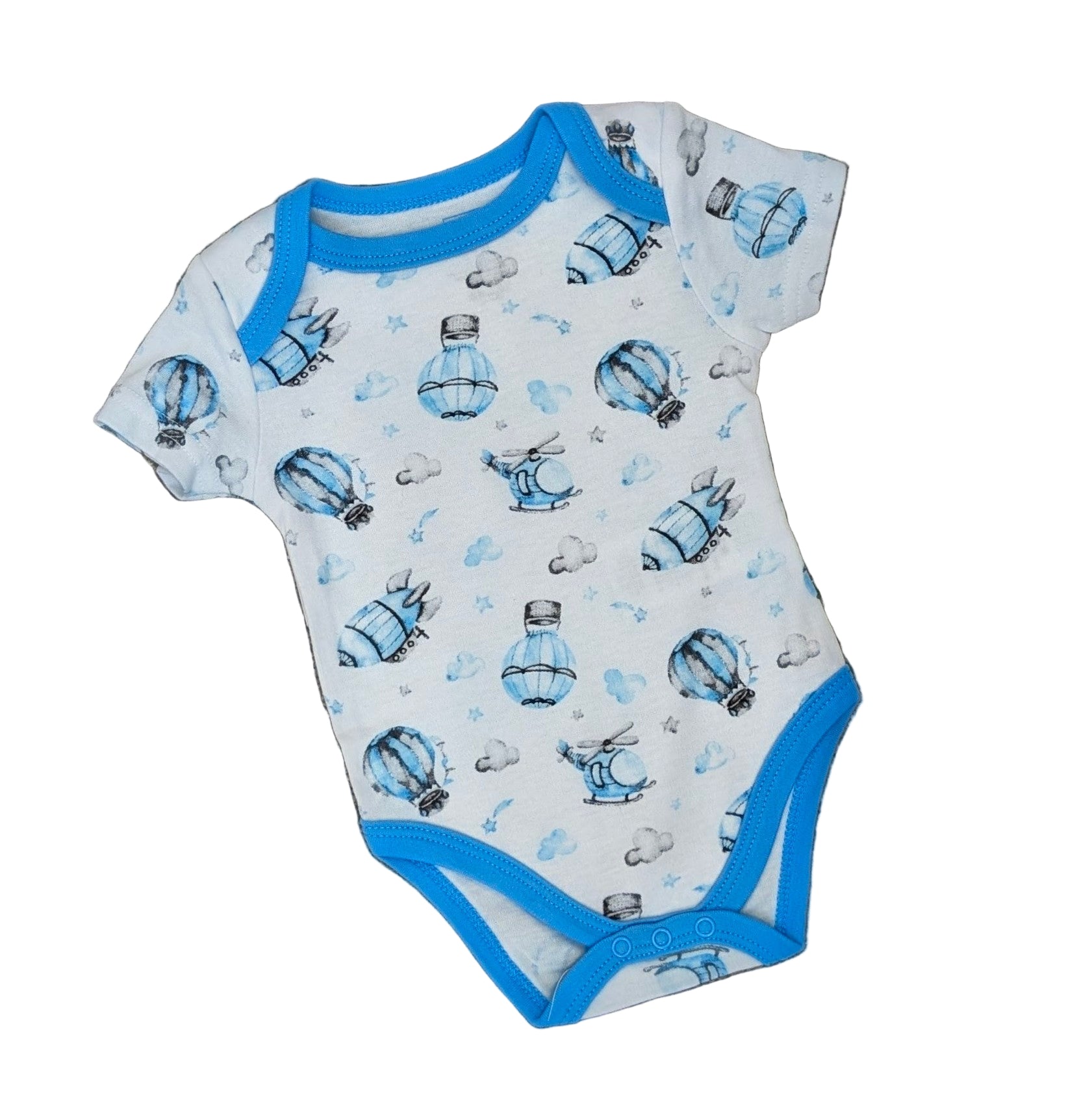 Baby Mode 3-Pack Bodysuit- Boy Helicopter Rose Textiles