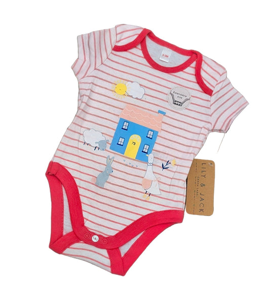 Lily & Jack 3-Pack Bodysuit 100% Organic Cotton-Bird House Rose Textiles