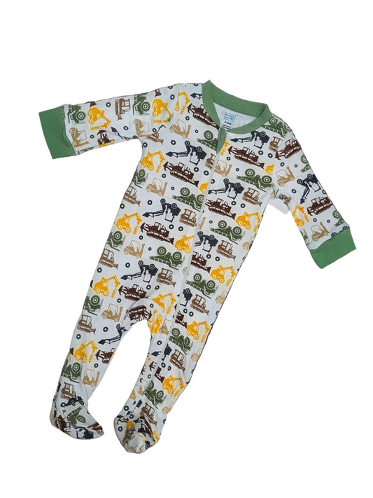 Baby Mode Footed Sleeper: Sage Dirt Magnet Rose Textiles