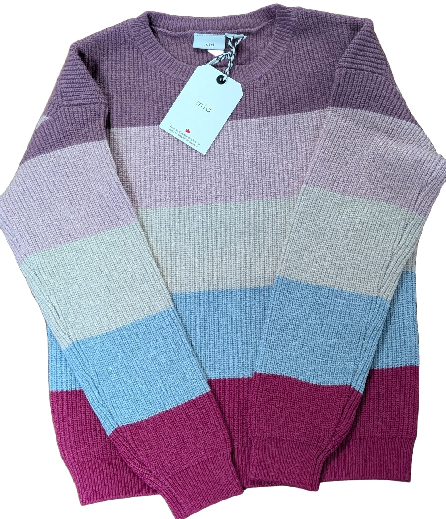 Midi- Girls Sweater Top Orchid+Forest kids
