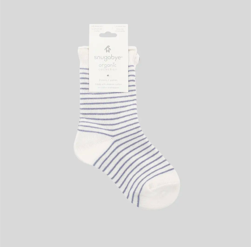 Snugabye - Organic Cotton 3 pack toddler socks